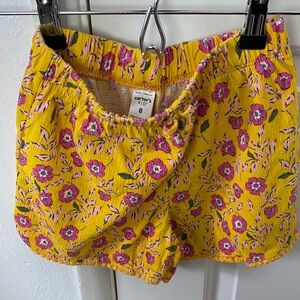 Carter's Vibrant Yellow and Pink Floral Shorts